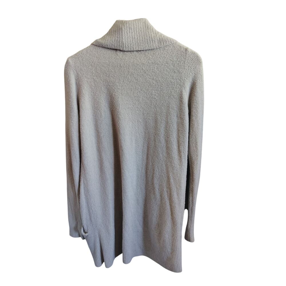 Barefoot Dreams Bamboo Chic Lite Open Front Cardigan Gray Cozy Knit Sweater M - Picture 3 of 5